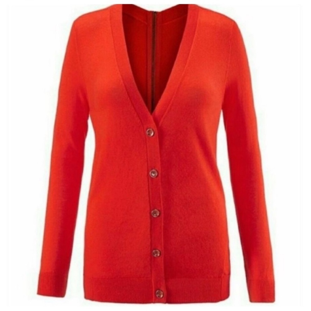 Cabi Cobblestone Fiery Red Button Front Zipper Ba… - image 2